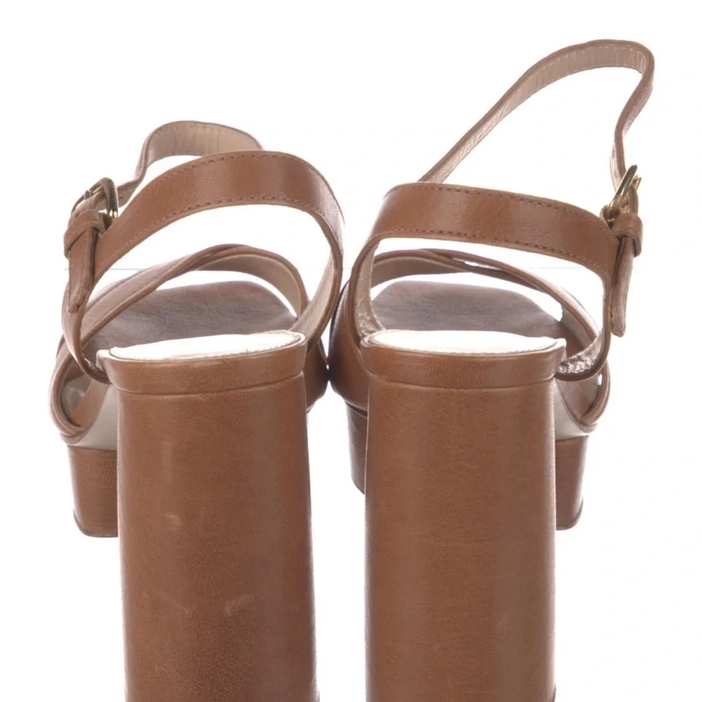 Tan Stuart Weitzman Platform Sandals Size 9 - Picture 4 of 8